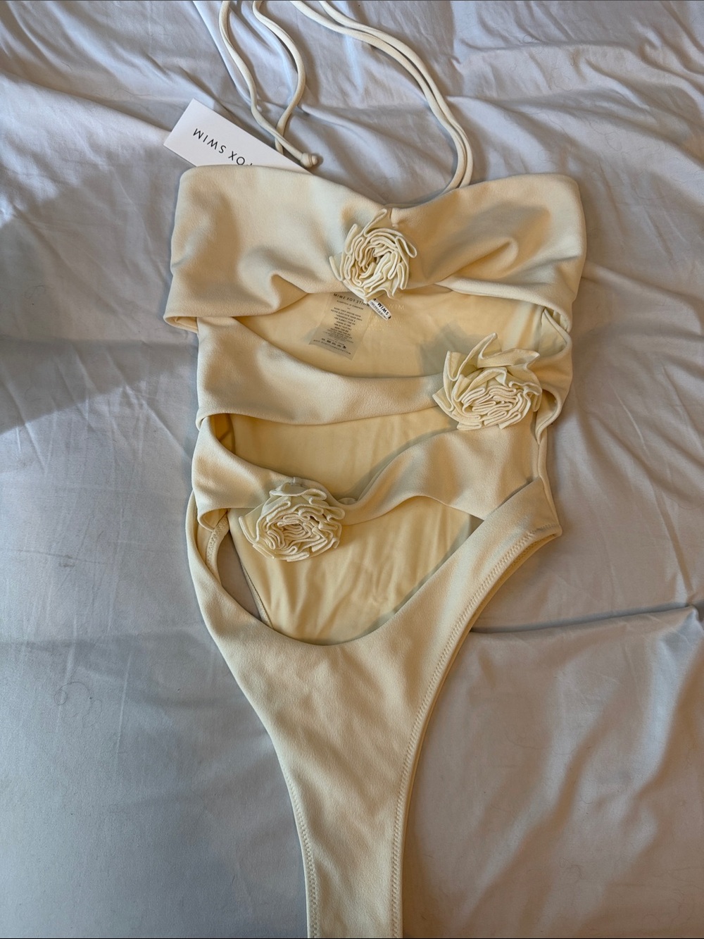 White fox swim Cream Floral Accent One-Piece Swimsuit